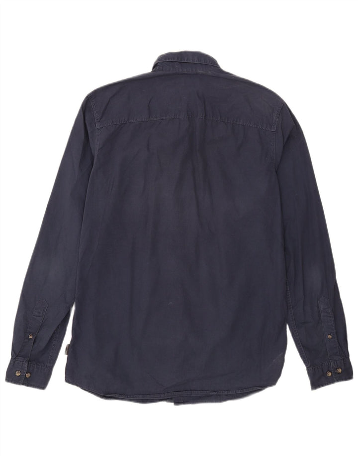 Camisa masculina Jack & Jones média azul marinho algodão