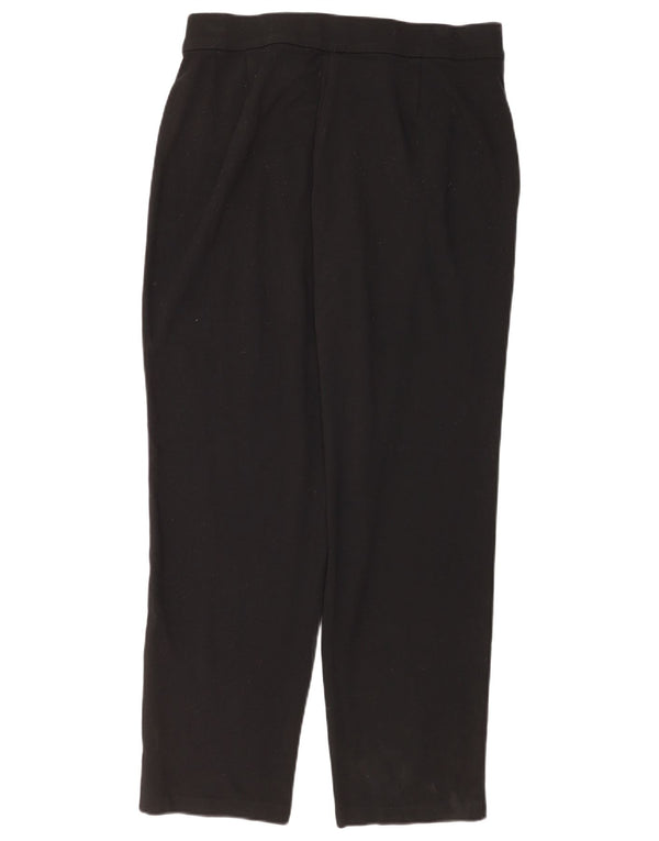 Calça casual feminina Marks & Spencer cônica Reino Unido 16 grande W34 L28 preta