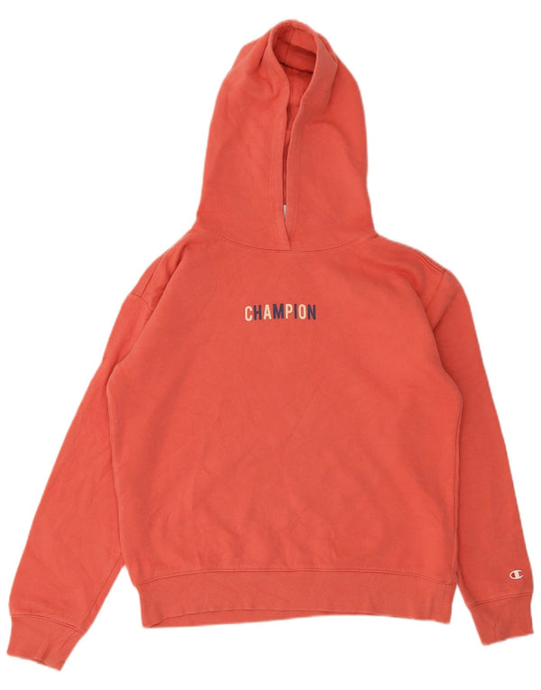 Jumper com capuz gráfico feminino Champion 15-16 anos 2XL algodão rosa