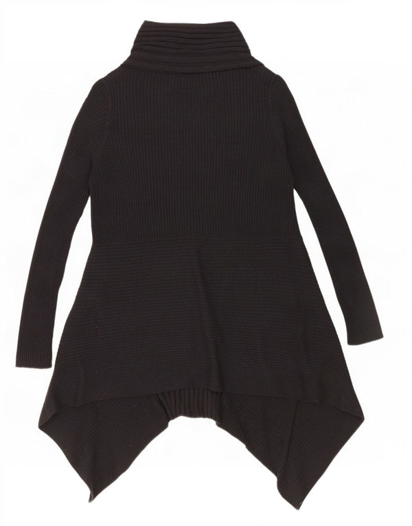 Suéter cardigã assimétrico feminino Marks & Spencer Reino Unido 16 grande preto