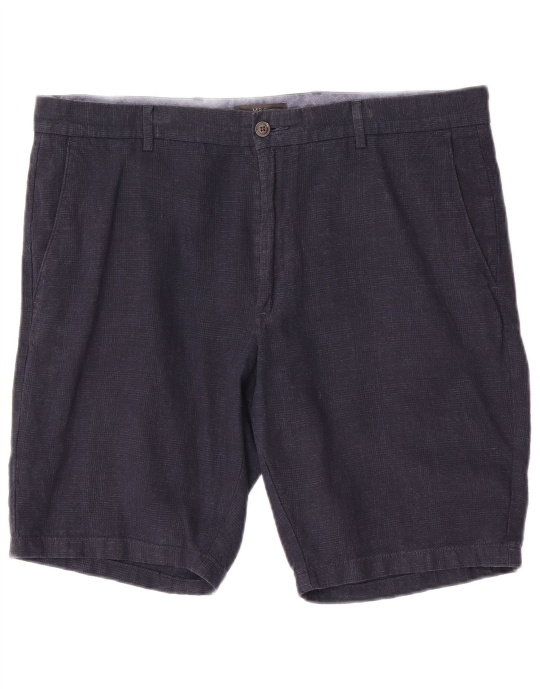 Shorts Chino Masculino Marks & Spencer W38 XL Azul Marinho Algodão