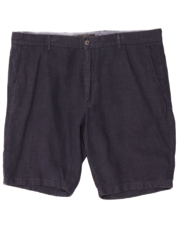 Shorts Chino Masculino Marks & Spencer W38 XL Azul Marinho Algodão