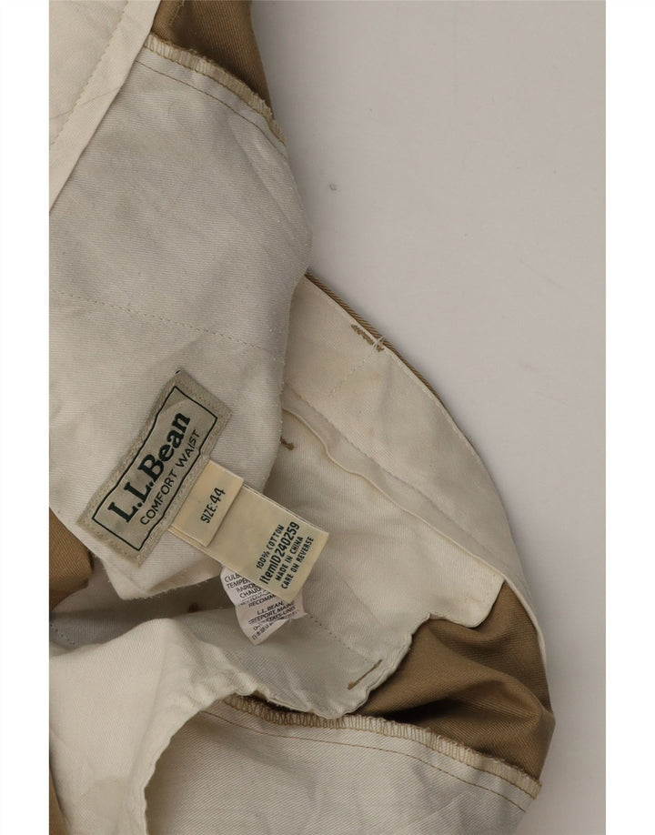 L.L.BEAN Mens Pegged Chino Shorts W44 2XL Beige Cotton Vintage L.L.Bean and Second-Hand L.L.Bean from Messina Hembry 