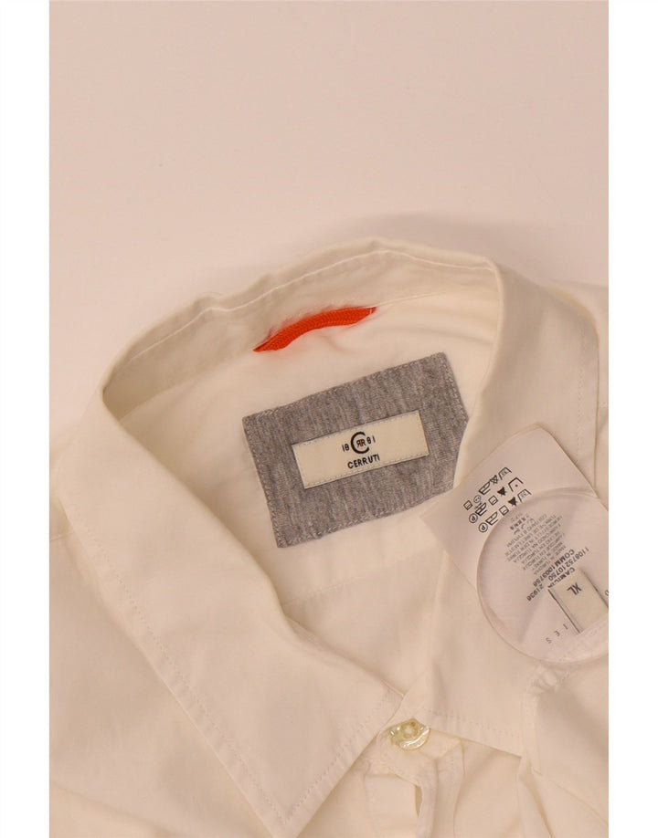 Camisa masculina CERRUTI 1881 XL algodão colorblock branco