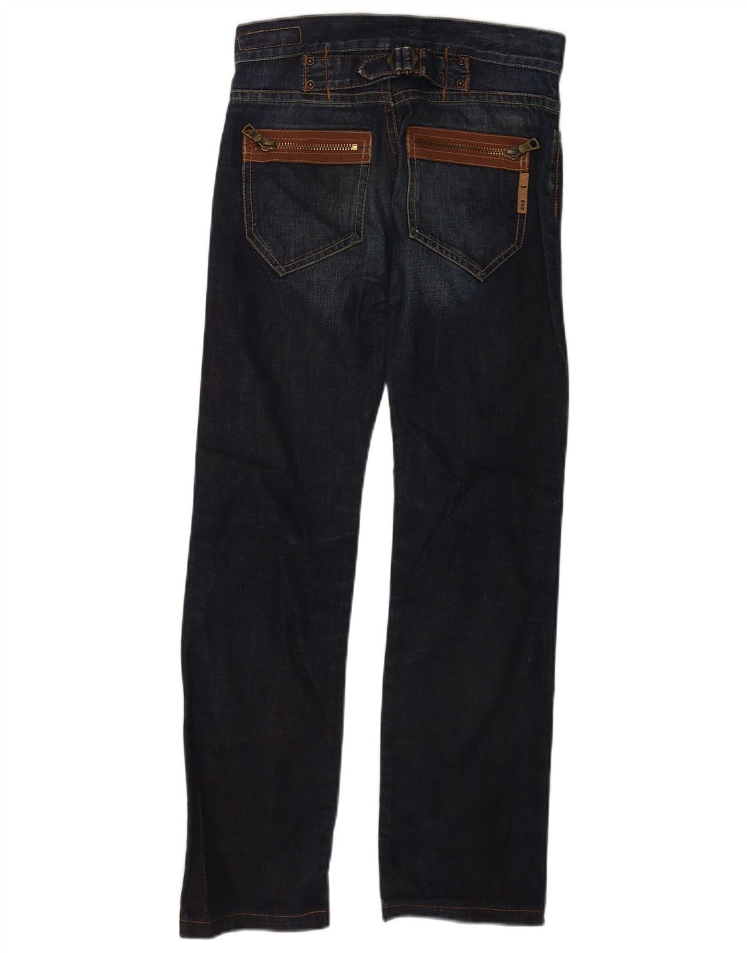 Calça jeans reta feminina Gas W25 L30 algodão azul