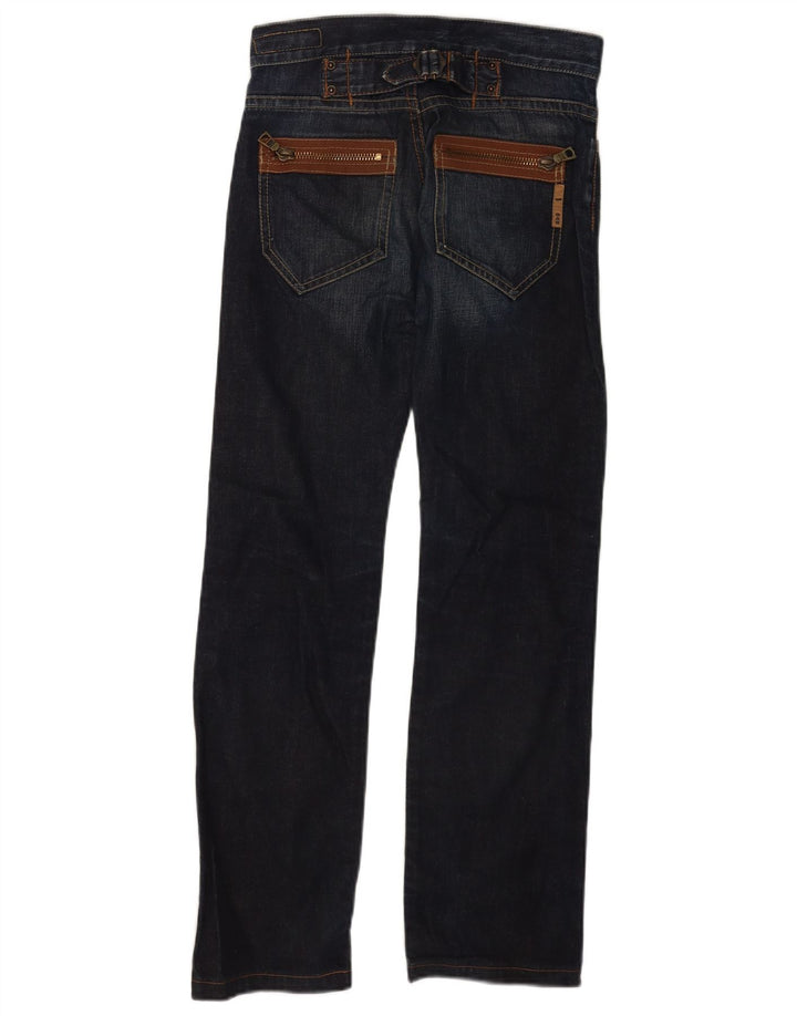 Calça jeans reta feminina Gas W25 L30 algodão azul