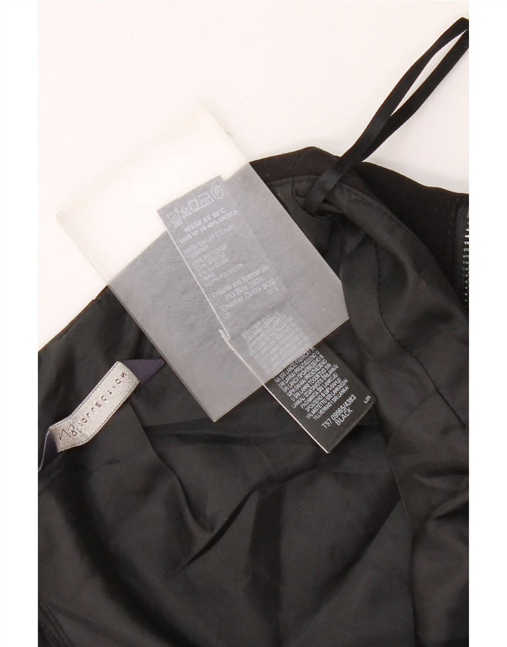 Saia lápis feminina Marks & Spencer UK 10 pequena W28 poliéster preto
