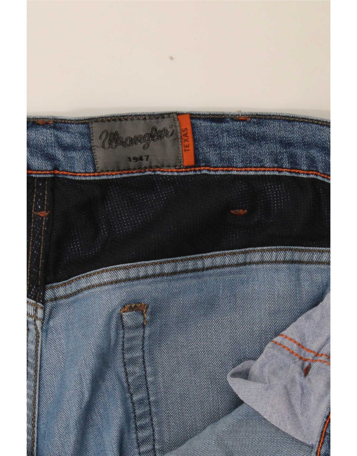 Wrangler Calça jeans reta masculina desgastada W38 L27 azul