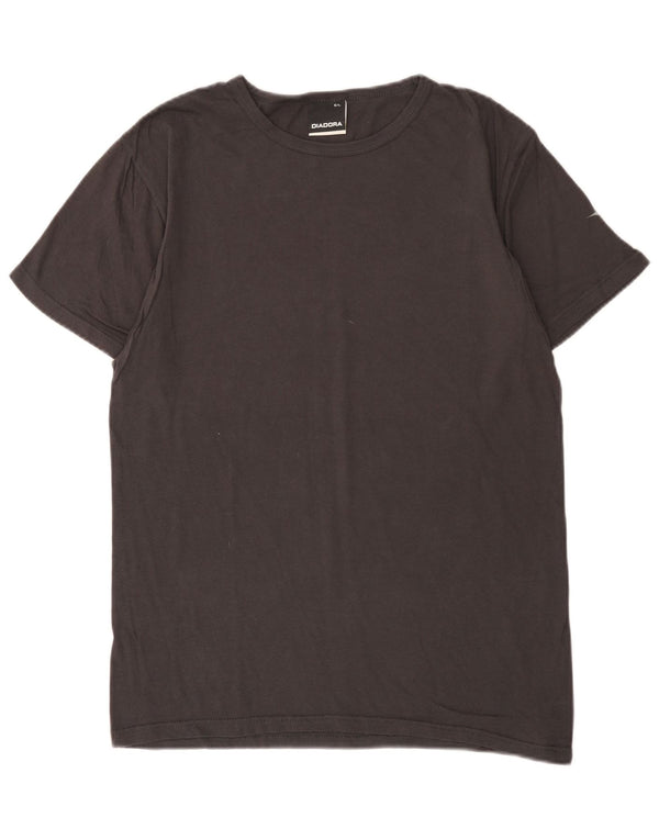 Camiseta feminina Diadora UK 16 grande algodão cinza