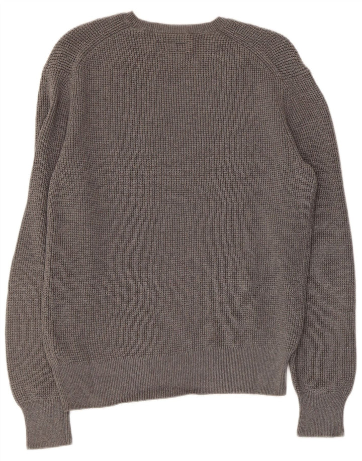 Suéter masculino ALL SAINTS com gola redonda e algodão cinza pequeno