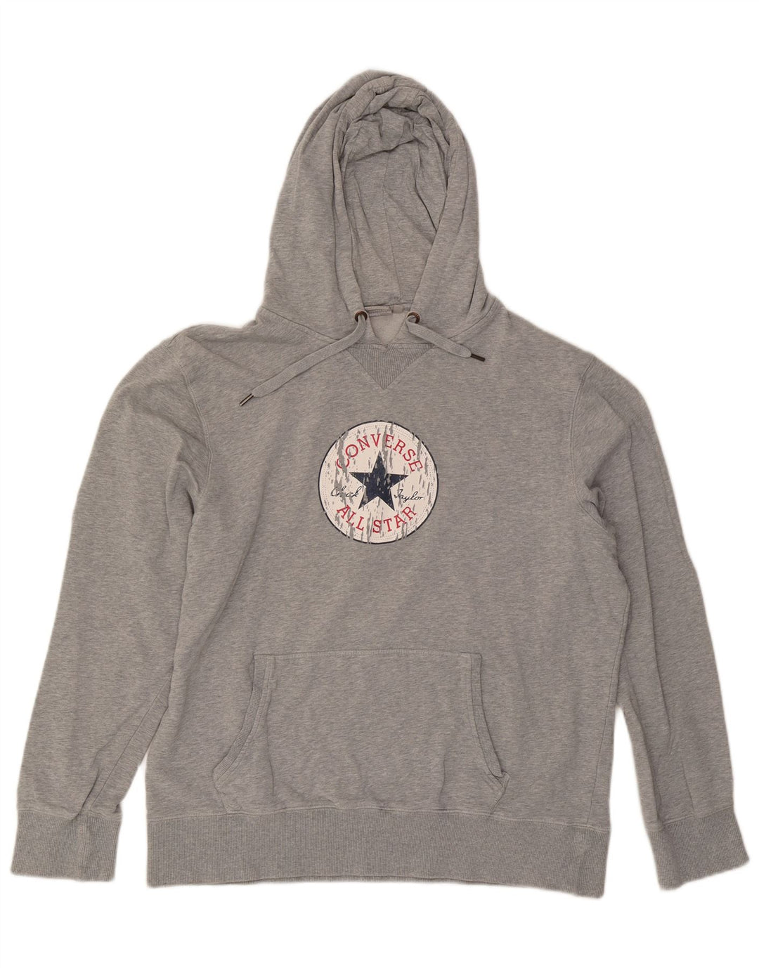 Converse masculino gráfico moletom com capuz XL cinza manchado