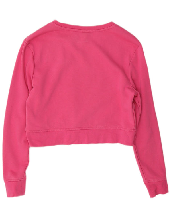 Suéter Kappa Feminino Crop Gráfico Reino Unido 10 Pequeno Rosa
