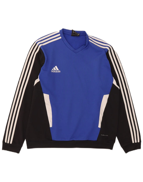 Adidas Masculino Climawarm Suéter Jumper UK 44/46 Grande Azul Colorblock