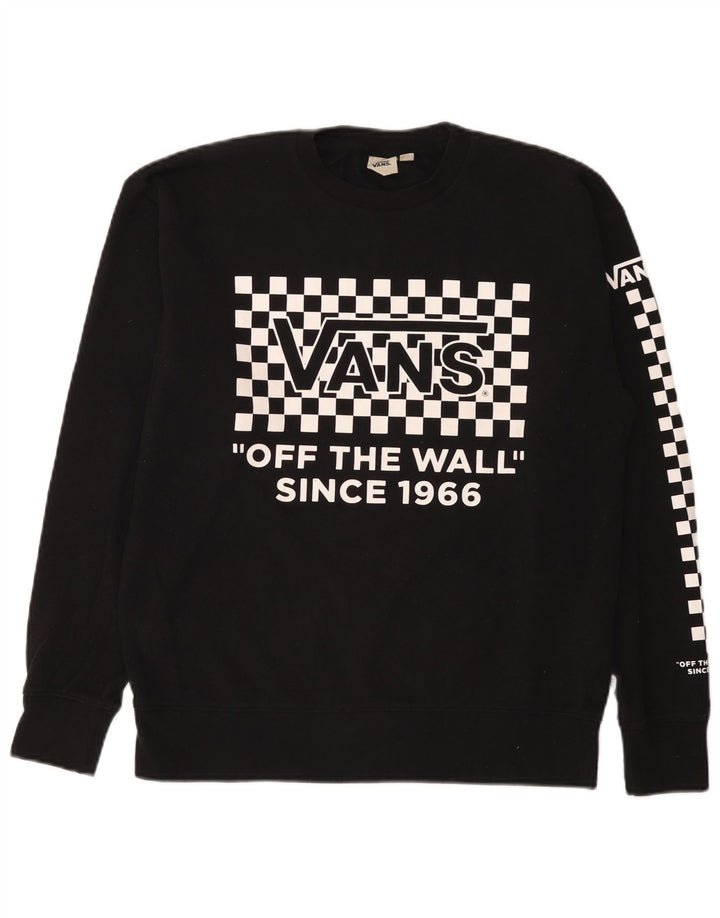 Vans Mens Graphic Moletom Jumper XS Preto Geométrico Algodão