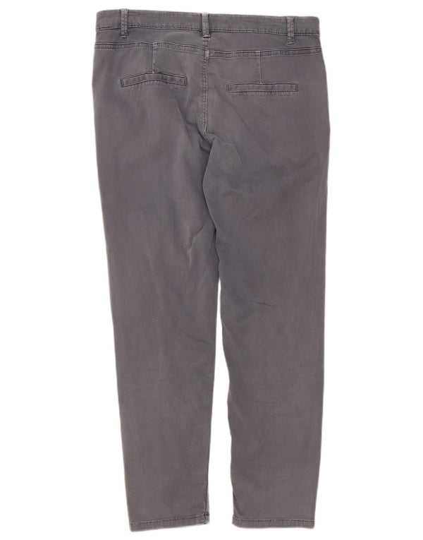 Calça Chino Reta Feminina Zara EU 36 XS W26 L26 Cinza