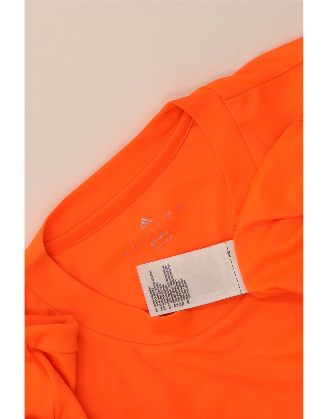 Adidas Mens Climalite Camiseta Top Grande Laranja Poliéster