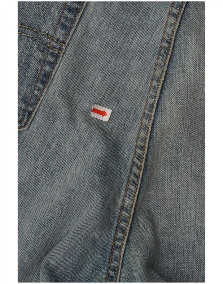 Levi's feminino 751 crop jeans reto W38 L26 algodão azul