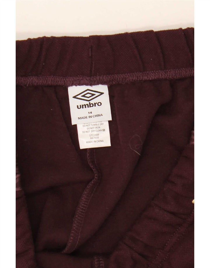 Calça de treino feminina Umbro UK 14 grande poliéster Borgonha