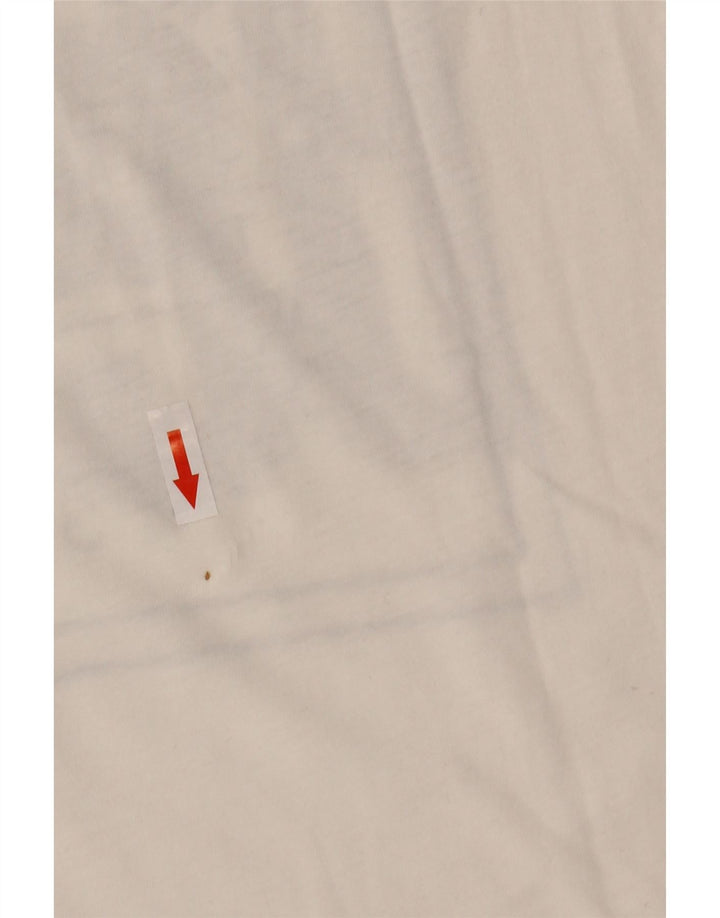 Adidas Mens Graphic T-Shirt Top Grande Algodão Branco