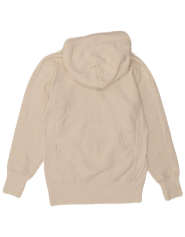Jumper masculino Champion Reverse Weave com capuz pequeno algodão branco