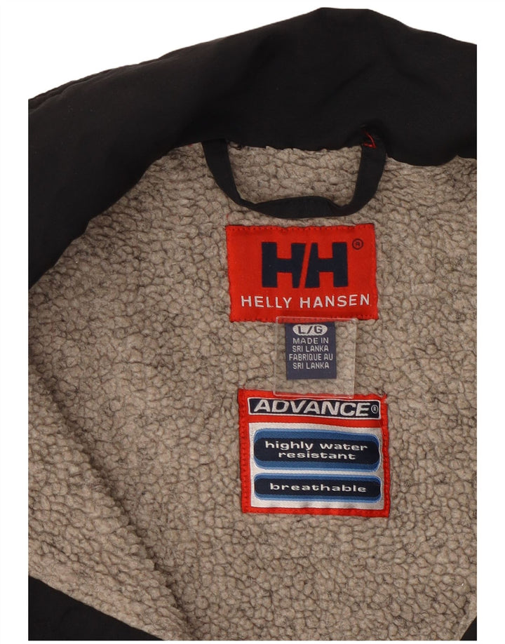 Jaqueta corta-vento masculina HELLY HANSEN Reino Unido 40 grande bloco colorido preto de nylon