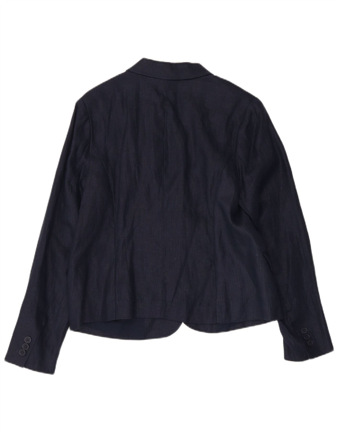 Jaqueta blazer feminina Monsoon com 1 botão Reino Unido 14 grande linho azul marinho