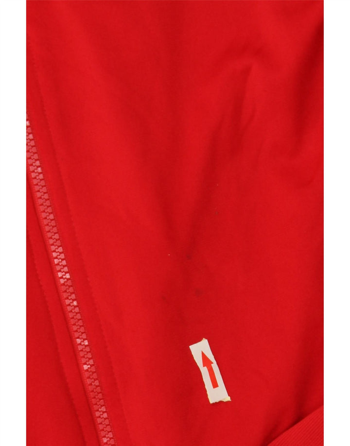 ADIDAS Mens Tracksuit Top Jacket UK 38/40 Médio Vermelho Colourblock Poliéster