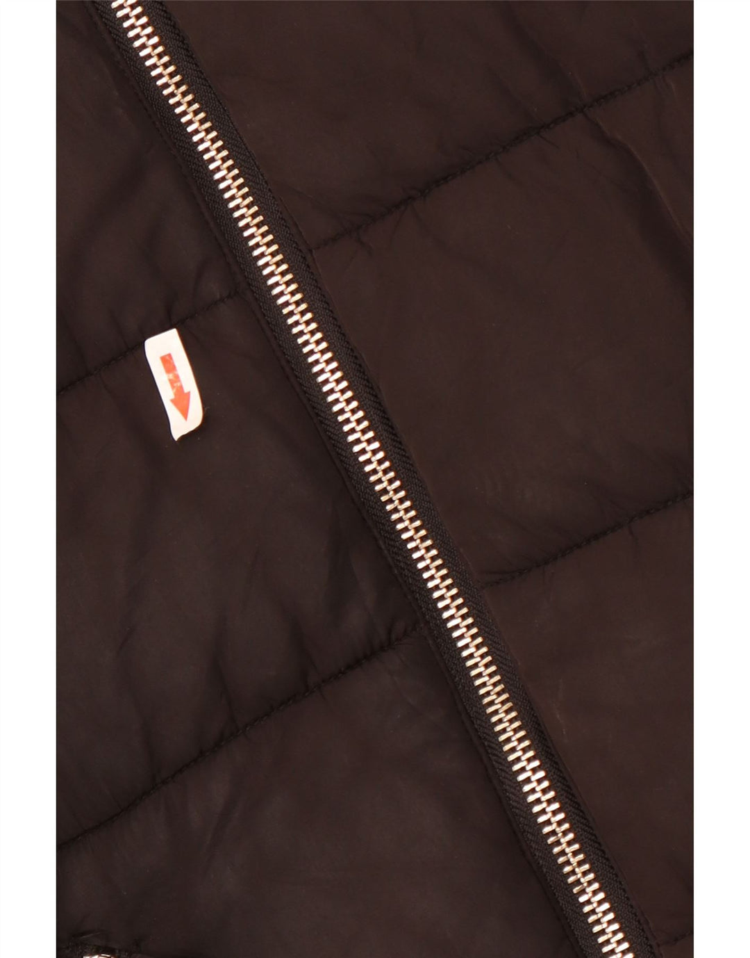 Jaqueta acolchoada superdimensionada feminina Topshop UK 12 poliéster preto médio