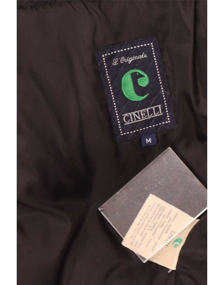 Jaqueta acolchoada masculina Cinelli UK 38 nylon preto médio