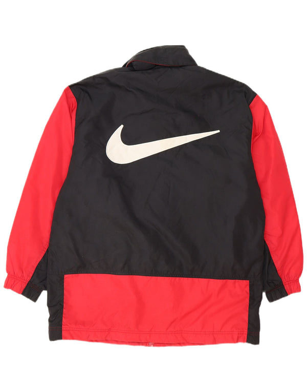 Jaqueta corta-vento masculina Nike com capuz solto ajuste Reino Unido 36 pequeno bloco vermelho