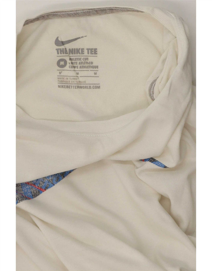 Camiseta Nike masculina Athletic Cut Graphic Top Médio Branco