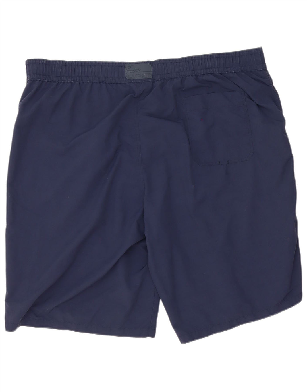 Shorts de natação masculino Lacoste tamanho 7 2XL azul marinho poliéster