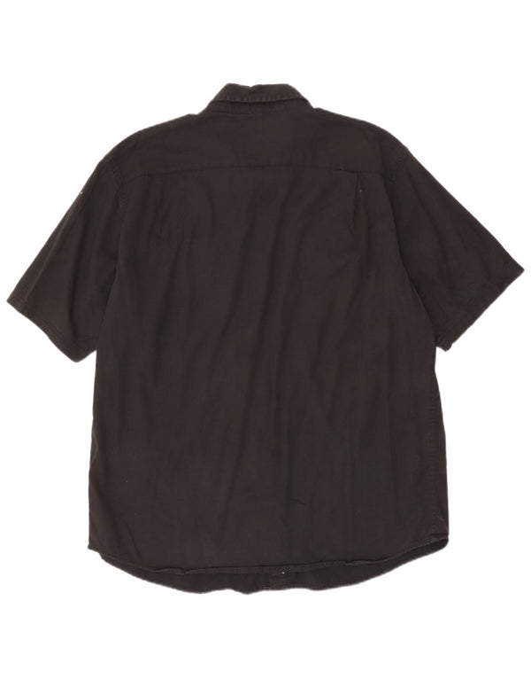 Wrangler Camisa masculina de manga curta grande preta