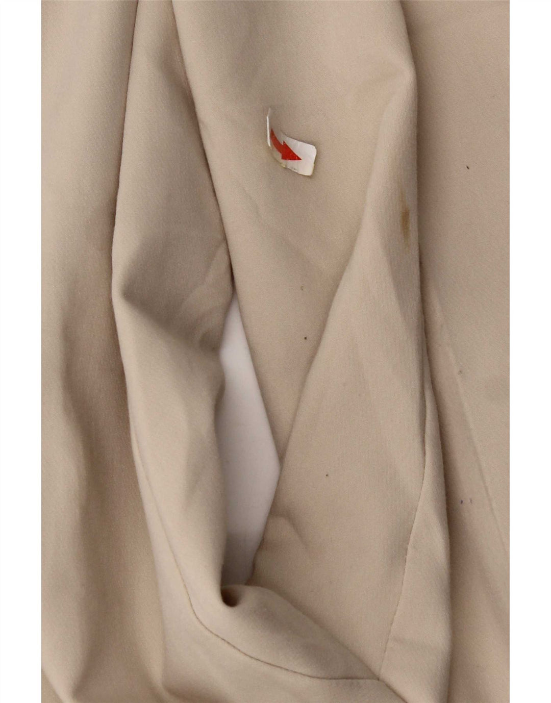 Zara Calça feminina de terno cônico médio W28 L26 poliéster branco
