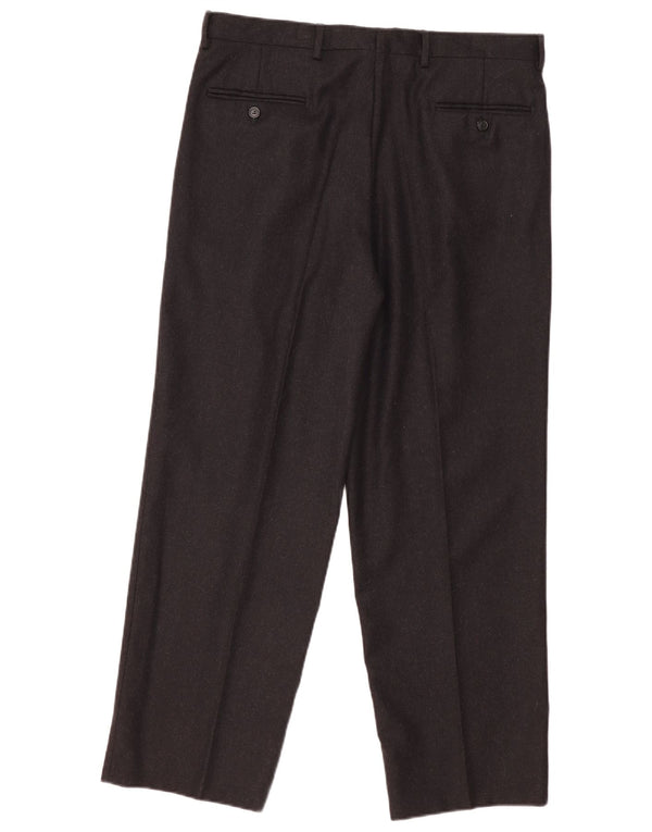 Calça masculina Titanus com pegas IT 52 XL W36 L29 lã virgem cinza