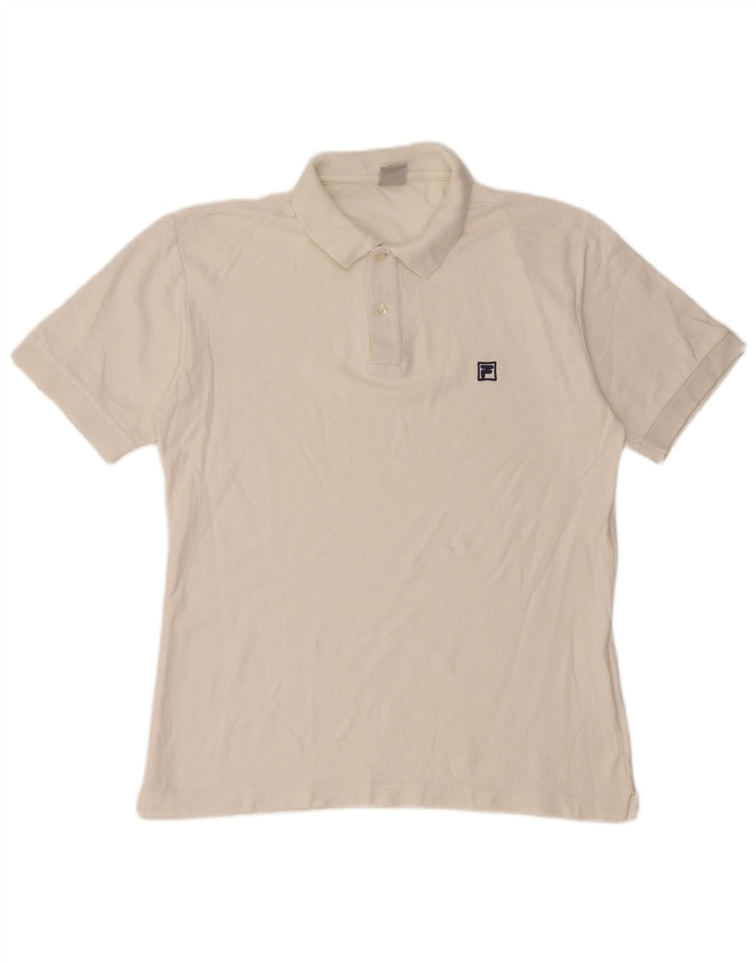 Camisa polo masculina Fila IT 50 médio algodão branco