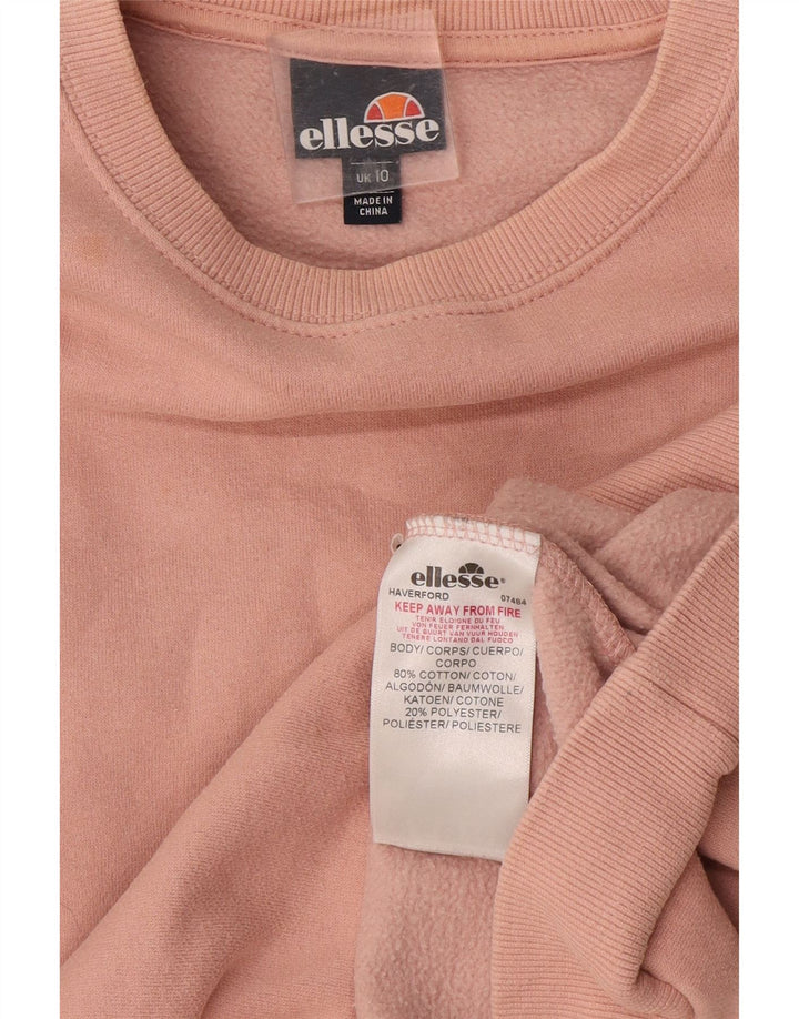 Ellesse moletom oversized feminino Reino Unido 10 pequeno algodão rosa