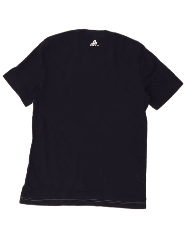 Camiseta Adidas Meninos Graphic 13-14 Anos Azul Marinho Colorblock Algodão