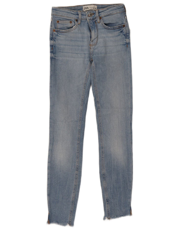 Zara Jeans Skinny Feminino EU 34 2XS W24 L26 Azul Algodão
