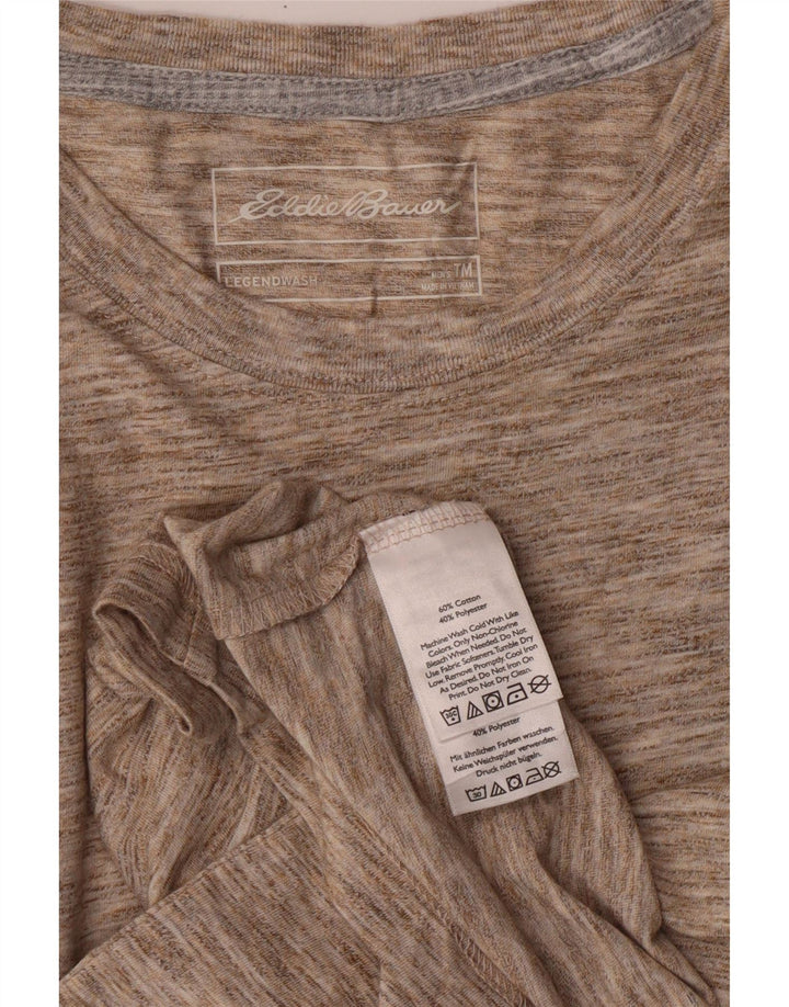 Camiseta masculina Eddie Bauer Top algodão manchado bege médio