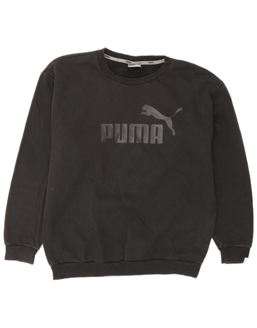 PUMA feminino solto ajuste gráfico moletom jumper Reino Unido 12 médio preto