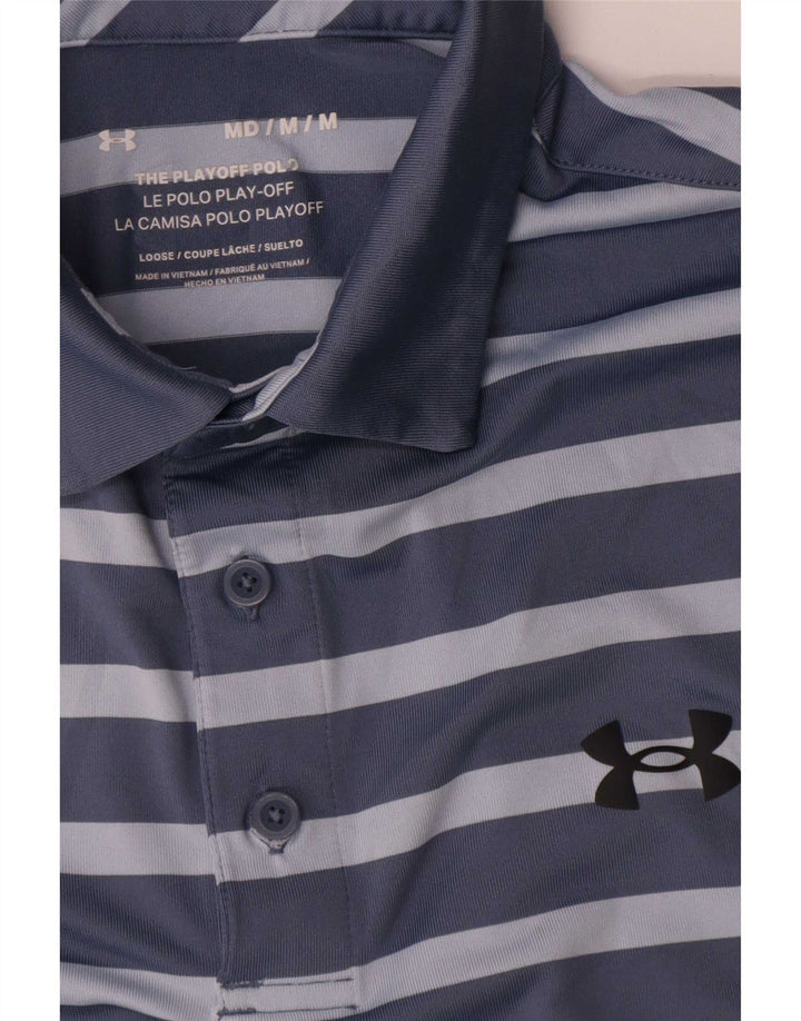 Camisa polo masculina Under Armour média azul listrada