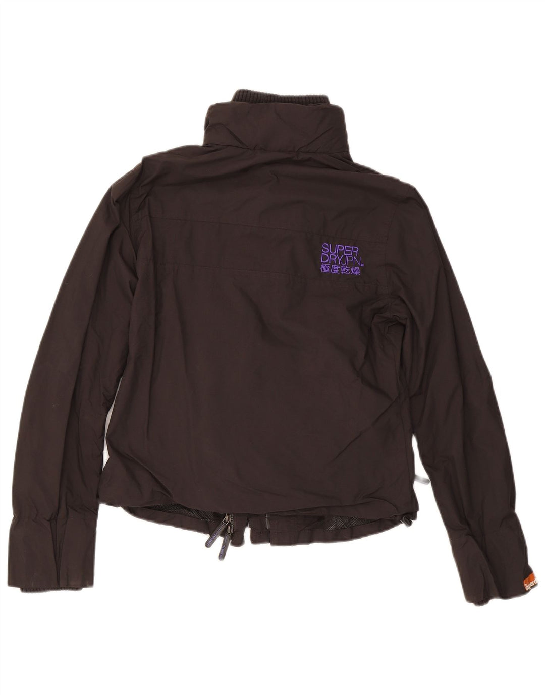 Jaqueta corta-vento feminina SUPERDRY Reino Unido 14 grande nylon preto