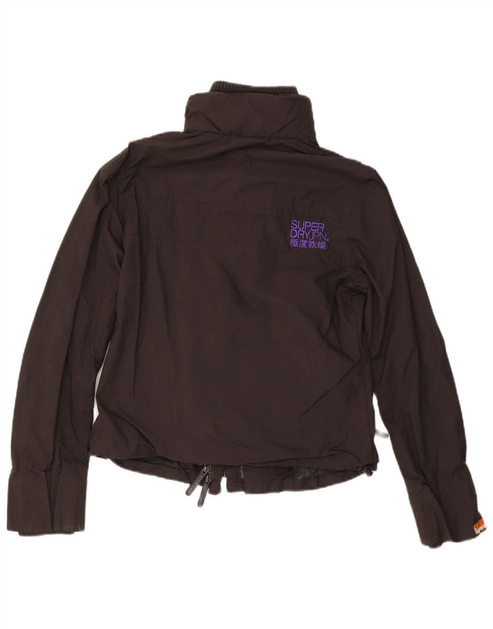 Jaqueta corta-vento feminina SUPERDRY Reino Unido 14 grande nylon preto