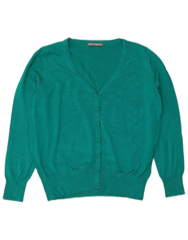 Suéter cardigã feminino Marks & Spencer UK 18 XL viscose verde