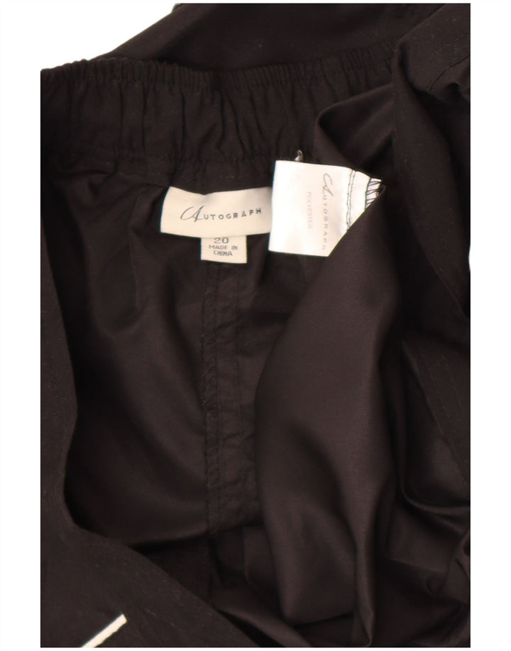 Shorts de banho feminino Marks & Spencer Autograph UK 20 2XL poliéster preto