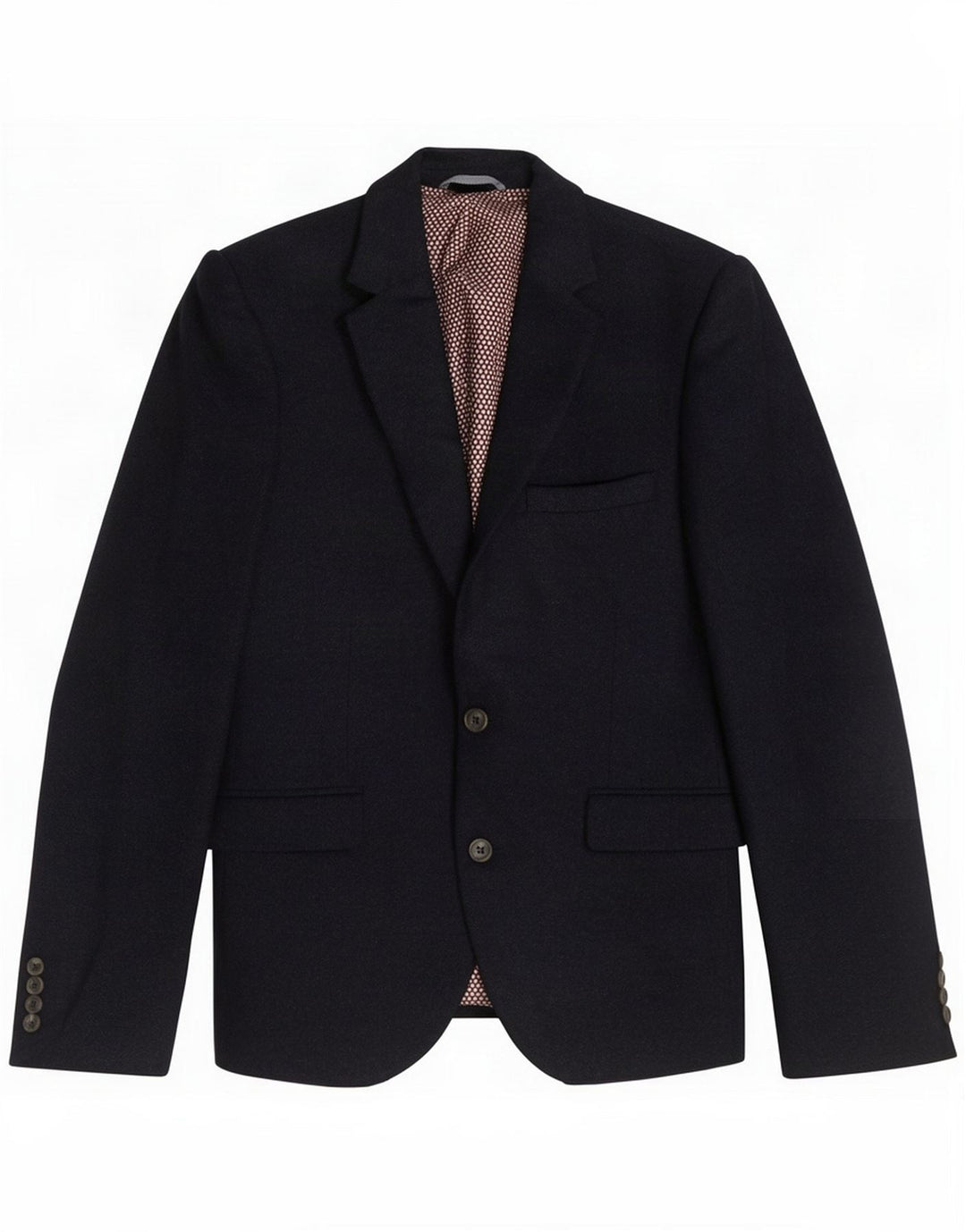 Jaqueta blazer masculina curta de 2 botões da Marks & Spencer Reino Unido 40 grande azul marinho