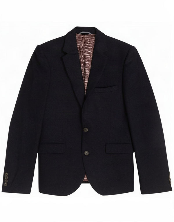 Jaqueta blazer masculina curta de 2 botões da Marks & Spencer Reino Unido 40 grande azul marinho