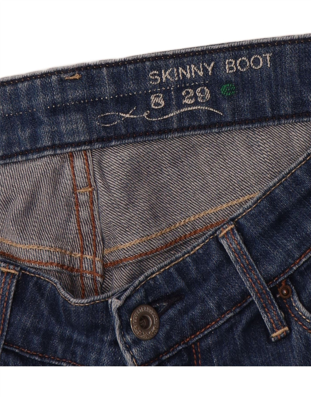 Calça jeans feminina skinny bootcut Levi's US 8 médio W29 L32 azul
