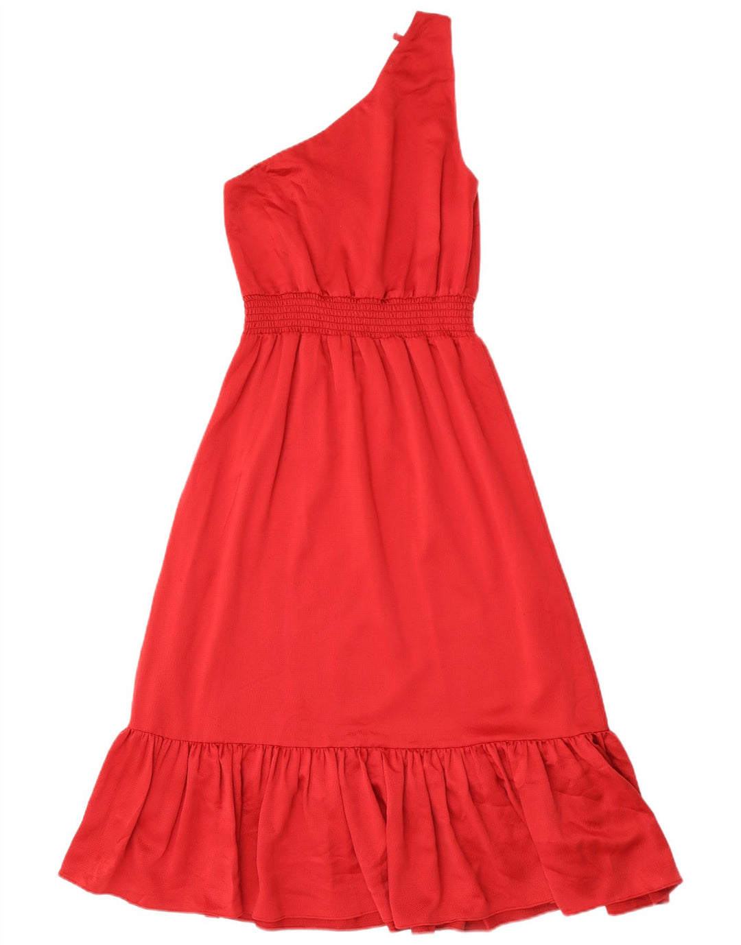 Vestido feminino Michael Kors de um ombro US 2 XS poliéster vermelho